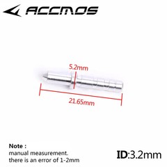 50pcs Aluminum Archery Nock Pins Arrow Shaft Insert 3.2mm 4.2mm 5.2mm 6.2mm 8mm