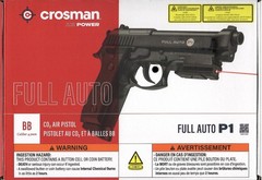 Crosman CFAMP1L Full Auto P1 CO2-Powered BB Air Pistol With Laser Sight Black