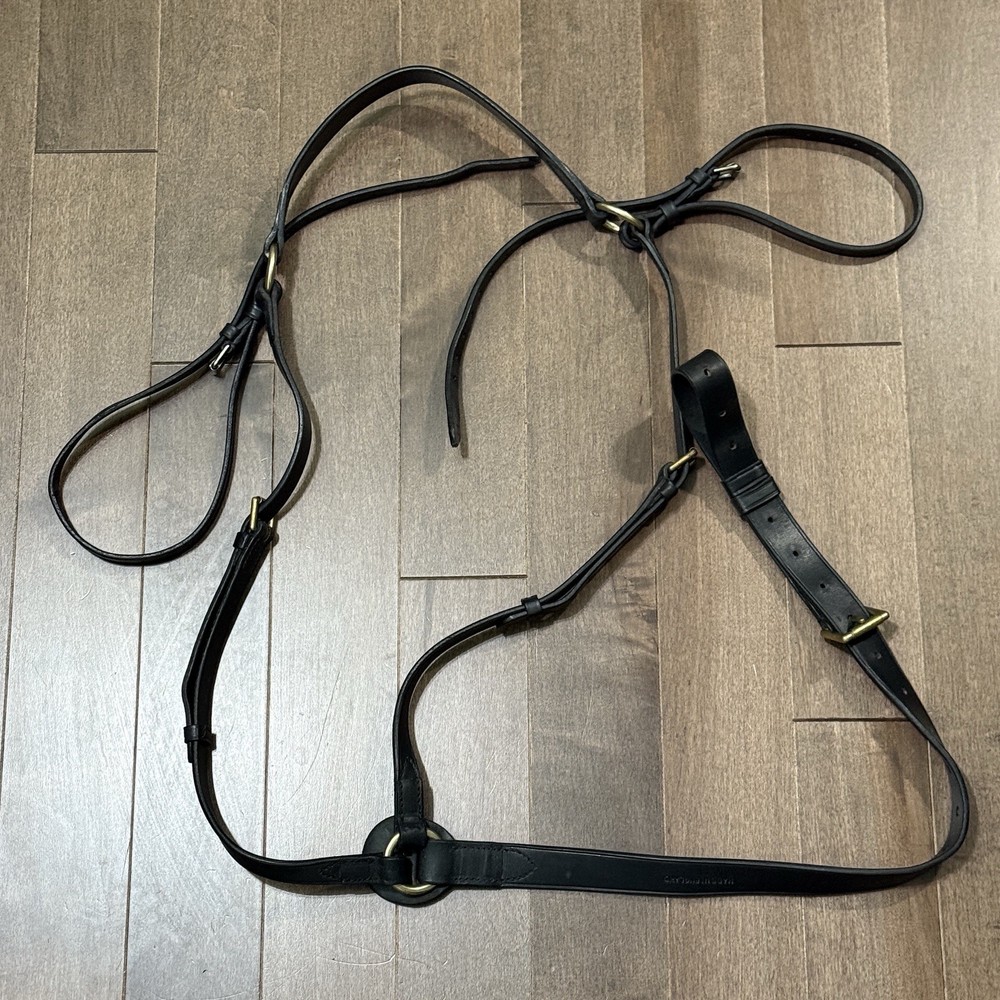 USED Leather Breastplate English Hunt Style for Horses