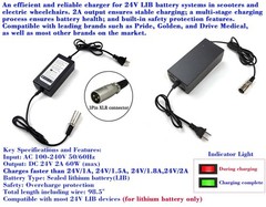 29.4V5A Mobility Scooter and Electric Wheelchair Charger,3 Prong, 3Pin,Male X…