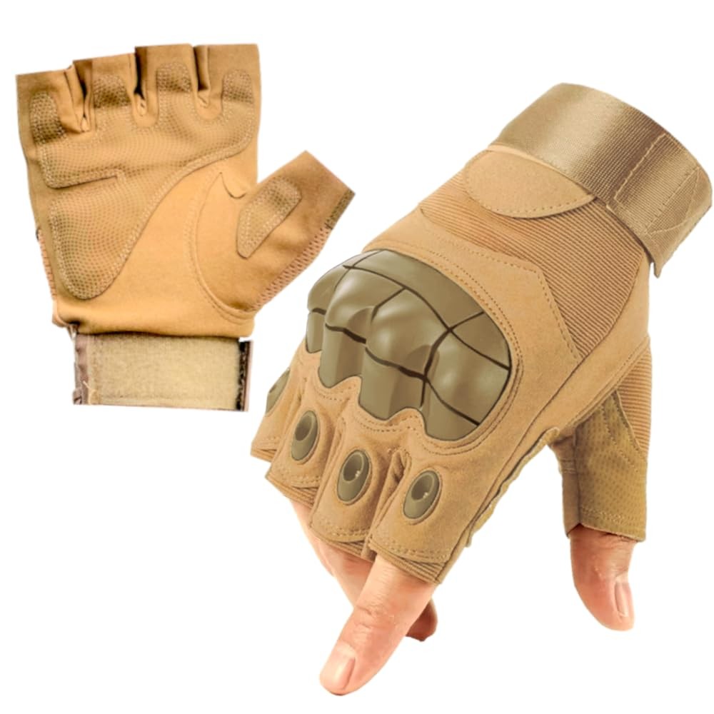 Fingerless Gloves – Men & Women, Breathable & Impact-Resistant Half-Finger Gl…