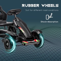 Kids Pedal Go Kart Ride On Car Adjustable Seat Hand Brake Rubber Tires 5-12
