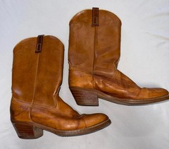 Vintage Dingo Men’s Tan Brown Leather Cowboy Western Boots