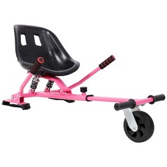 Hoverboard Go-Kart Seat Attachment, Adjustable Frame, Pink
