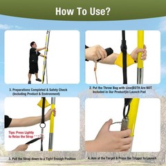 Arborist Throw Line Rope Launcher Slingshot Kit Long Pole Trigger Yellow