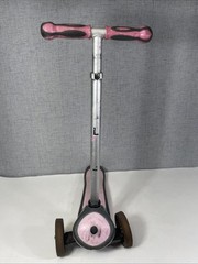 Vintage Globber Adjustable Pink Small Kick Scooter Solid Well Made Used
