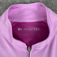 Ariat Tek Cambia Jersey 1/4 Zip Polyester Stretch Pink Womens Medium M *