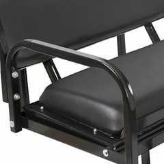 For 1982-2000 Club Car DS Golf Cart Flip Folding Rear Seat Kit w/ Grab Bar black