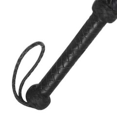 Black Leather Flogger 100 Thick Tails Heavy & Thuddy Impact Horse Whip