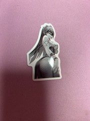 black and white waifu lewd stickers #4