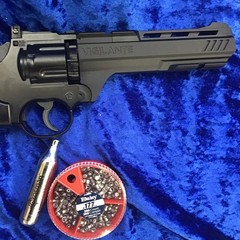 Crosman Vigilante Air Pistol CO2 Powered Dual Ammo Air Revolver .177/BB – CCP8B2