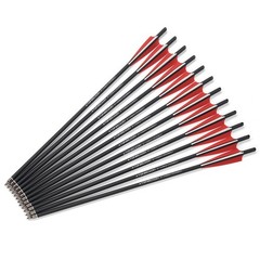 24X 20 inch Archery Hunting Carbon Crossbow Bolts Half Moon Nock OD 8.8mm Arrows