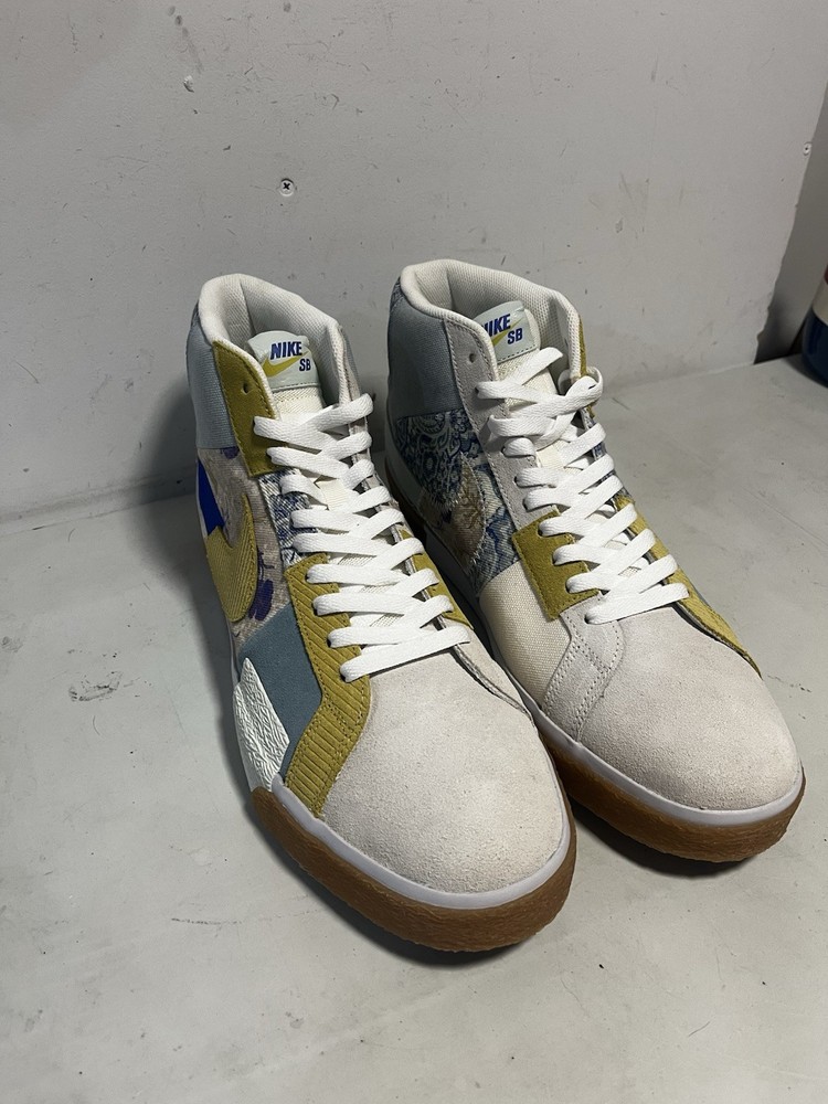 Nike SB Blazer Mid Skateboarding Shoes US 15 Medium D Multicolor Gum Sole