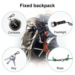 10Pcs Mini Heavy Carabiner Snap Hook Clip Aluminum Outdoor Camping Key Chain New