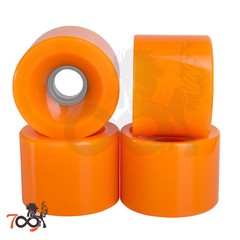 Cal 7 60mm 83A Cruiser Skateboard Orange Wheels (4 Pcs) + ABEC-7 Bearings