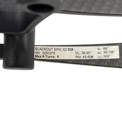 Blackout EpicX2 45-60lbs Draw Weight 26-30in Draw Length Right-Handed Bow