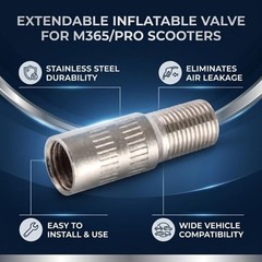 Alomejor Scooter Valve Extension Adapter 9mm Extend Inflatable Air Nozzle for…