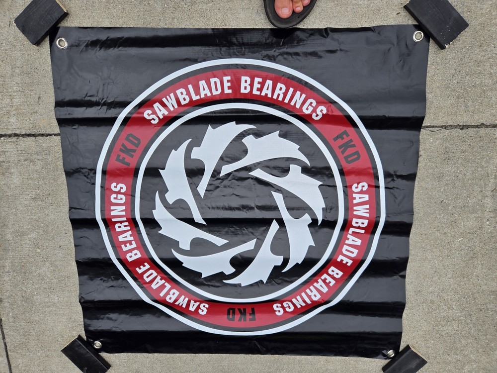 VTG 90’s FKD SAWBLADE SWISS BEARINGS SKATEBOARD BANNER POSTER Daewon Song Rare
