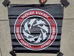 VTG 90’s FKD SAWBLADE SWISS BEARINGS SKATEBOARD BANNER POSTER Daewon Song Rare