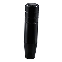 Long Shift Knob Weighted Aluminum Alloy Polished Metal Driving Handle Black