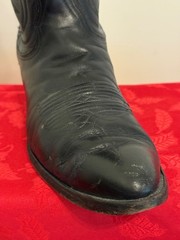 Nocona Vintage Black Leather Cowboy Boots Mens Style 4701 Sz 12