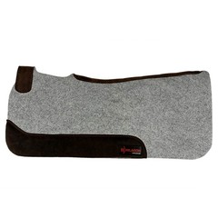 HS Hilason Western Wool Felt Horse Saddle Pad W/ Leather Border