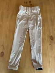 Ovation Riding Pants Breeches Girls Size SM (8) Knee Grips