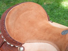 Billy Cook Saddlery Greenville Texas Western Roping Tooled Leather Saddle SZ 16