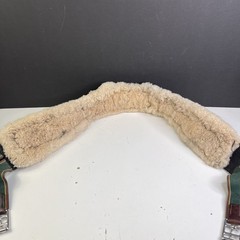 RARE Cliff Barnsby Leather Dressage Girth w/ Removable Sheepskin Padding Size 52