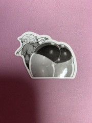 black and white waifu lewd stickers #4