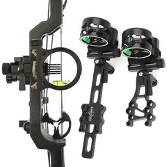 5 Pin Compound Bow Sight 0.019″ Fiber Micro 4X 6X 8X Archery Hunting Shoot RH LH