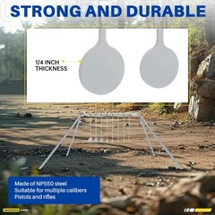 NEW Steel Gun Target Stand Shooting Target Rimfire Gun Targets Zinc-Plated