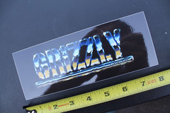 Grizzly Skateboard Grip Tape Chrome Silver Z65C Original Skateboarding STICKER