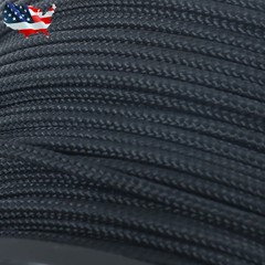 1/8in×500FT Black Nylon Rope Braid High UV and Abrasion Resistance Industrial