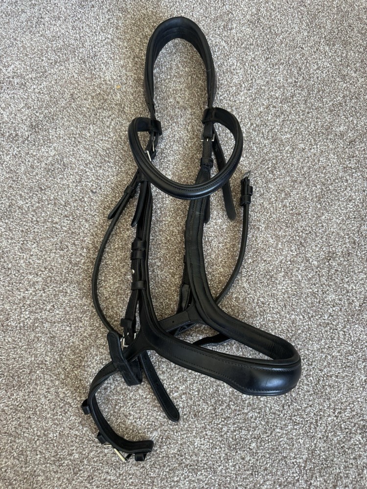 Schockemöhle Equitus Delta Black Leather Ergonomic Horse Bridle – Full Size