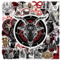 Mix 10/50 PCs Devil Satan dark Gothic-style Luggage Notebook Laptop Car Stickers