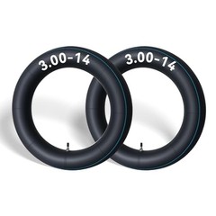 2-Pack 3.00-14 Motorcycle Inner Tube with Straight Valve – Also Fits 90/100