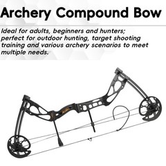Archery Compound Bow Arrow Set 325fps 80% Let-Off 0-70Lbs Target Hunting LH/RH