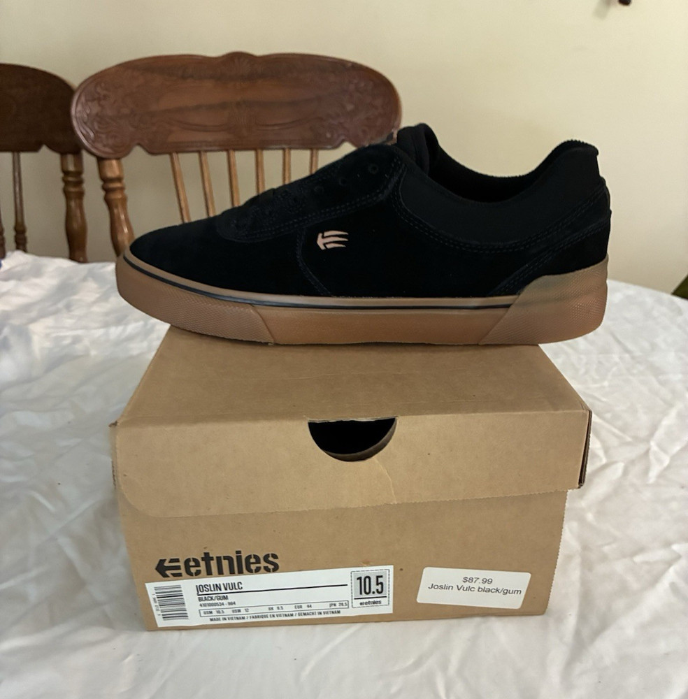 etnies Joslin Black Skateboarding Shoes Men’s US 10.5 Medium (D)