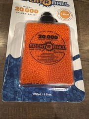 New Sealed SplatRball 20,000 Rounds 7.5mm Orange Ammo Certified Splat-R-Ball
