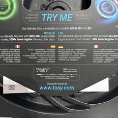 TOSY Ultimate Flying Disc 36 LEDs Bright Auto Light Up Frisbee Glow Rechargeable