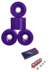Cal 7 Skateboard Cruiser Purple Color 70mm 83a Wheel With Bearing