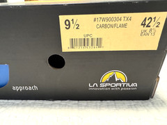 La Sportiva TX4 Approach Shoes Carbon/Flame Mens US 9.5 EU 42.5 New with Box