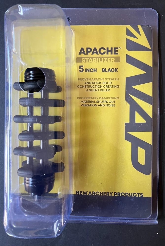Apache Bow Stabilizer-5″ Black-New Archery Products (NAP 60-775)