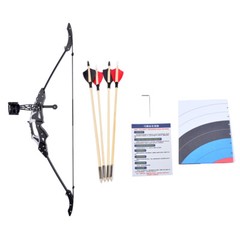 Mini Recurve Bow Arrows Set Target Paper Archery Practice Shooting Kids Toy Gift