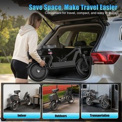 Electric Scooter for Adults&Teens with Seat 1500 Motor 45 Miles Range Foldable