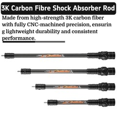 Carbon Rod 8/10/12/15″ Shock Absorber Stabilizer Bow Archery Hunting Practice