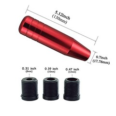 Red Aluminum Alloy Shift Knob – Weighted Metal Gear Lever – 5″