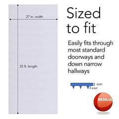 Clear Vinyl Plastic Floor Runner/Protector – 27″ x 25′ – Low Pile Carpet