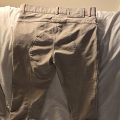 Ovation Women’s Beige Knee Patch Breeches Cotton Blend Size 14 Plus